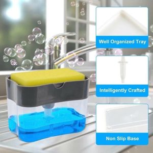 soap pump and sponge caddy