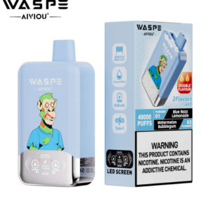 waspe 40,000 puff blue razz, lemonade, watermelon and bubblegum